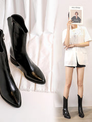 Botas Martin de color liso con punta redonda para vacaciones