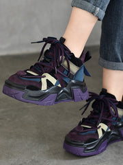 Lässige, vielseitige Sneakers mit dicker Sohle und Colorblocking