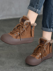 Botas Martin clásicas de terciopelo con cremallera lateral