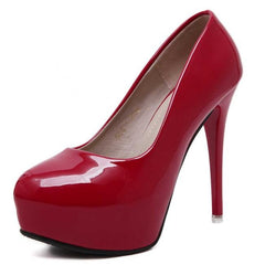 Damen Ballschuhe mit runder Zehenpartie und Stilettoabsatz