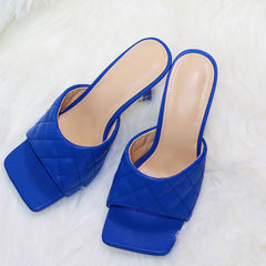 Sandalias de punta abierta falsa para mujer