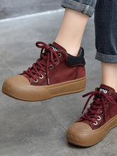 Vintage Leather Lace-Up Short Boots