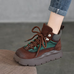 Zapatos de cuero versátiles y cálidos de algodón