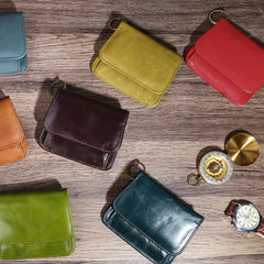 New Oil Waxed Ladies Coin Purse Card Bag