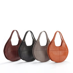 Minimalist Vegetable Tanned Cowhide Underarm Bag