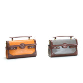 Vintage-Mode, pflanzlich gegerbtes Colour Clash-Design