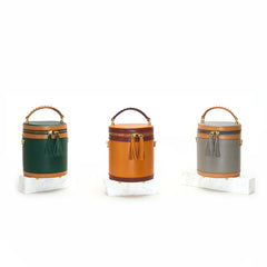 Pflanzlich gegerbte Vintage-Beuteltasche für Damen mit einer Schulter