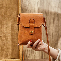 Vintage Rindsleder Telefon Tasche Damen Elegante Single Schulter