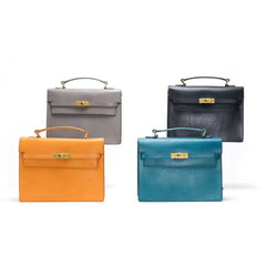 Pflanzlich gegerbtes Rindsleder, Nischendesign, japanischer Pendler-Umhängetasche, kleine quadratische Tasche