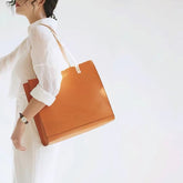 Bolso bandolera sencillo retro de piel de vaca curtida vegetal