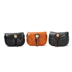 Vintage Design Zwerge Pflanzlich gegerbt Sattel Tasche Damen Umhängetaschen