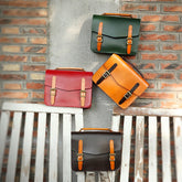 Pflanzlich gegerbte Tasche Cambridge Bag Vintage Clash Color Messenger Bag