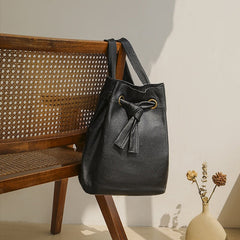 Damen-Rucksack mit Kordelzug und Retro-Schleife