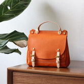 Vintage Rindsleder Schultertasche | Mini Messenger Bag