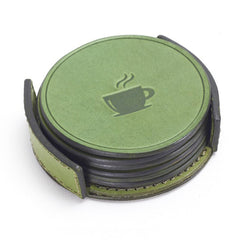 Posavasos vintage curtido vegetal (el juego completo incluye 7 posavasos)