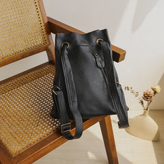 Damen-Rucksack mit Kordelzug und Retro-Schleife