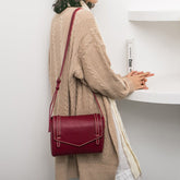 Lässige, modische Umhängetasche aus Rindsleder mit einer Schulter, kleine quadratische Tasche