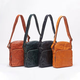 Retro Vegetable Tanned Cowhide Messenger Bag