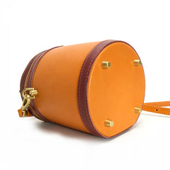 Pflanzlich gegerbte Vintage-Beuteltasche für Damen mit einer Schulter