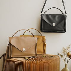 Retro-Umhängetasche mit einfacher Textur | Handtasche