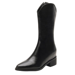 Botas Martin de color liso con punta redonda para vacaciones