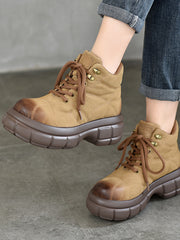 Murad Style Leather Thick Bottom Martin Boots