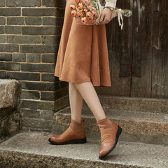 Weiche flache Stiefel Stiefeletten mit Gummiband Designer-Stretchstiefel