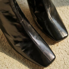 Klassisch elegante handschuhähnliche Stiefeletten High Heel Stiefel mit Reißverschluss hinten