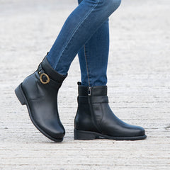 Designer Shoes Genuine Round Toe Side Zips Chic Mid-Calf Boots Black Lining