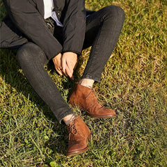 Weiche Retro-Derby-Stiefel