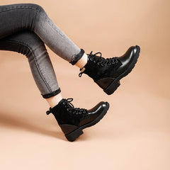 Damen Martin Stiefel Schnürstiefel Kurze Stiefel Handgefertigt