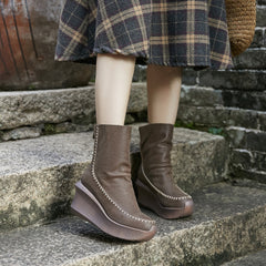 80mm hohe Keilstiefeletten