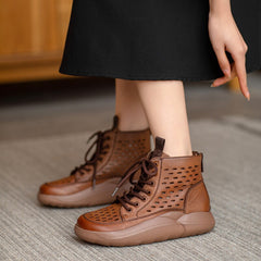 Damen Sommerstiefel mit Schnürung