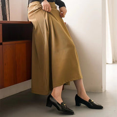 Weiche Pennyloafer, runde Zehenpartie, 40 mm Blockabsatz