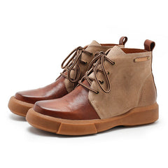 Botas Martin para mujer con cordones y tacón curtido vegetal