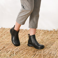 Damen Retro Kurze Stiefel für den Winter Schwarz/Blau