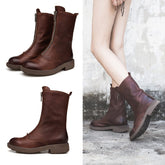 Comfortable Ankle Boots Walking Round Martin Boots Up Zip