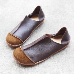 Handgemachte weiche Retro-Loafer Designer Flats