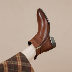 Classic's Buckle Decorate and Side Zip