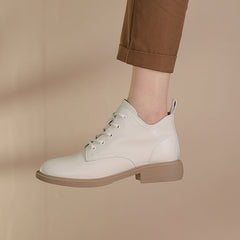 Handgemachte echte Martin-Stiefel, Schnürstiefeletten, Kampfstiefel, Retro, klobige Stiefeletten