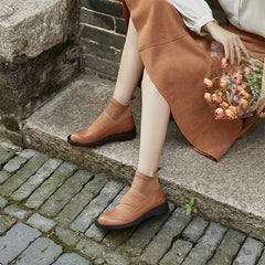 Weiche flache Stiefel Stiefeletten mit Gummiband Designer-Stretchstiefel