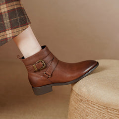 Classic's Buckle Decorate and Side Zip