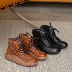 Damen Sommerstiefel mit Schnürung