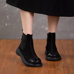 Weiche flache Stiefel Stiefeletten mit Gummiband Designer-Chelsea-Stiefel