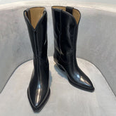 Womens Western Boots Mid Calf Black Cowgirl Boots