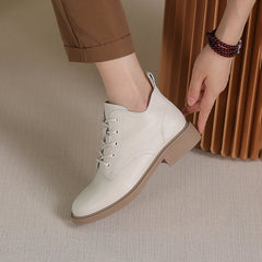 Handgemachte echte Martin-Stiefel, Schnürstiefeletten, Kampfstiefel, Retro, klobige Stiefeletten