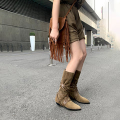 Womens Mid Calf Western Boots