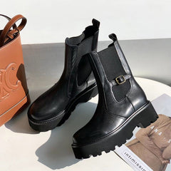 Botas Chelsea de plataforma de 50 mm con detalle de hebilla