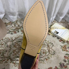 Damen Western Cowboystiefel mit Kontrastnähten und ausgehöhlten Verzierungen - Khakifarbene Cowgirlstiefel, komplett aus echtem Leder