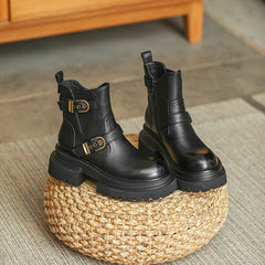 50mm Plateaustiefel Classic mit Doppelschnalle